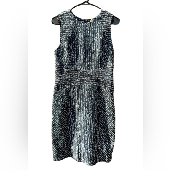 Shoshanna Blue Navy & White Dress size 10 Sheath - Picture 1 of 3